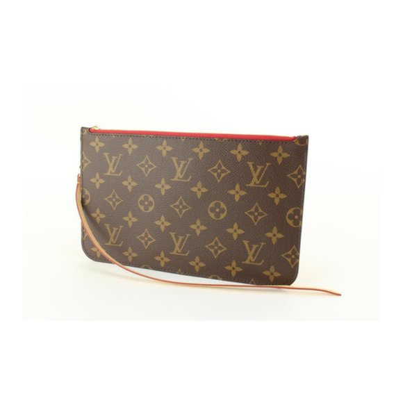 Louis Vuitton Cherry Red Monogram Neverfull Pochette GM or MM 13lz89s - Picture 2 of 12